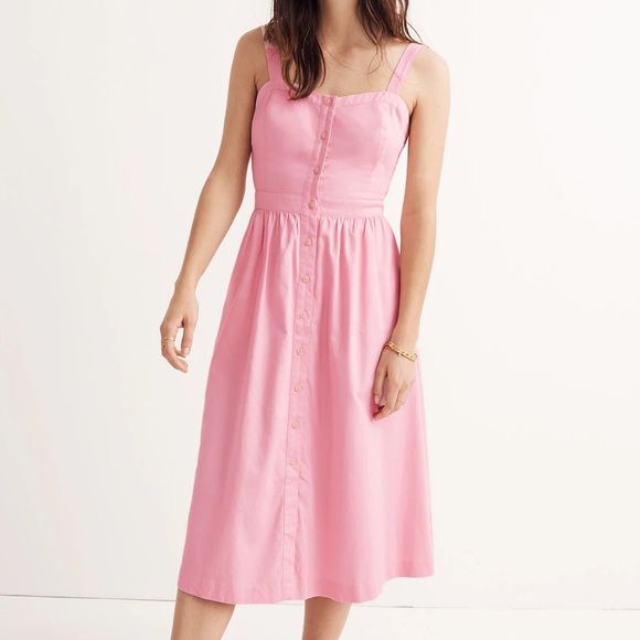 Madewell Dresses & Skirts - Madewell Pink Fleur Bow-Back Dress
